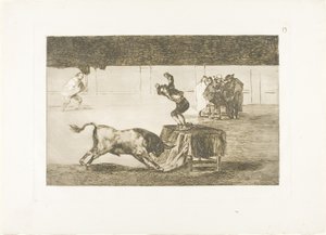 同じ土俵での彼の別の狂気、The Art of Bullfighting のプレート 19 作： Francisco Jose de Goya y Lucientes