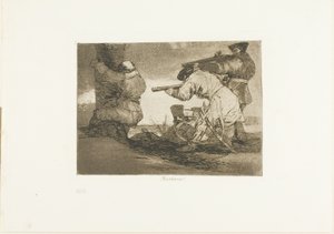 野蛮人!、『戦争の惨事』のプレート 38 作： Francisco Jose de Goya y Lucientes