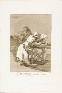 Be quick, They are Waking Up, プレート 78 from Los Caprichos 作： Francisco Jose de Goya y Lucientes