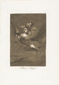 Bon voyage、Los Caprichos のプレート 64 作： Francisco Jose de Goya y Lucientes
