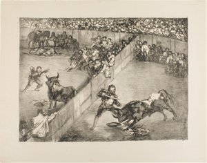 ボルドーの雄牛より、分割されたリングでの闘牛 作： Francisco Jose de Goya y Lucientes