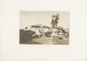 それらを埋めて静かにしてください、The Disasters of Warのプレート18 作： Francisco Jose de Goya y Lucientes