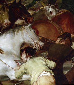 エル・ドス・デ・メイオ（5月2日）」または「マムルークの告発」。詳細（油彩・キャンバス 作： Francisco de Goya