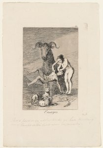 エッセイ、「Los Caprichos」からの版、1799 作： Francisco de Goya