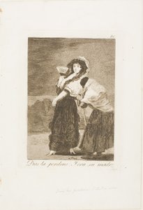 ロス・カプリチョス』より「天のために：そしてそれは彼女の母」第16曲 作： Francisco Jose de Goya y Lucientes