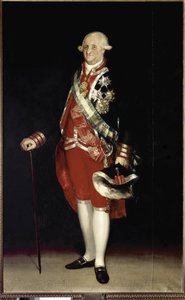 スペイン王チャールズ4世の全身像。(油彩・キャンバス 作： Francisco de Goya