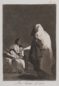 ここにボギーマンがやってくる 作： Francisco de Goya