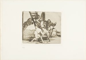 それは困難な一歩だ！』（『戦争の惨禍』より第14版 作： Francisco Jose de Goya y Lucientes