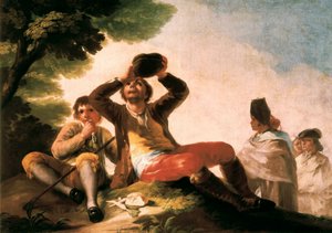 ""Le buveur"" フランシスコ・デ・ゴヤ・イ・ルシエンテス (1746-1828)。 1777. マドリッド。 プラド美術館。 作： Francisco Jose de Goya y Lucientes