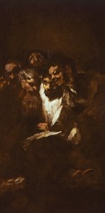フランシスコ・デ・ゴヤ（1746-1828）の読書する男性たち 作： Francisco Jose de Goya y Lucientes