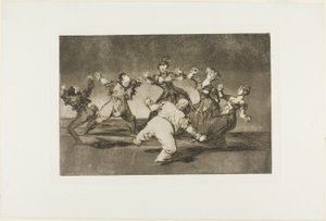 Disparates の Merry Folly、Los Proverbios のプレート 12 として公開 作： Francisco Jose de Goya y Lucientes