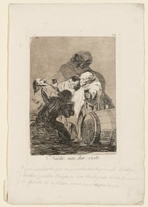誰も私たちを見たことがない、1799年の「ロスカプリチョス」のプレート 作： Francisco de Goya
