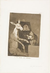 多かれ少なかれ、Los Caprichos のプレート 41 作： Francisco Jose de Goya y Lucientes