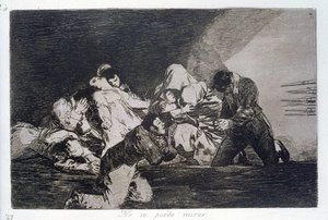 見ることはできません、「戦争の惨事」のプレート 26 作： Francisco Jose de Goya y Lucientes