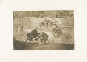 レコルテのパスを決めるペペ・イロ（『闘牛術』29版より 作： Francisco Jose de Goya y Lucientes