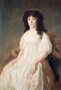 フランシスコ・デ・ゴヤ（1746-1828）による「カサ・フローレス伯爵夫人の肖像 作： Francisco Jose de Goya y Lucientes