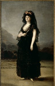 マンティージャを着た王妃マリア・ルイサの肖像（油彩・キャンバス 作： Francisco de Goya