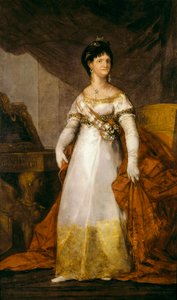 ""スペイン女王マリー・ルイーズ・オブ・ブルボン・パルマ（1751-1819）の肖像 "" フランシスコ・デ・ゴヤ・イ・ルシエンテス（1746-1828）の絵画 1800-1810 ビルバオ。ビルバオ・ベラス・アルテス美術館（Museum of Bellas Artes de Bilbao 作： Francisco de Goya