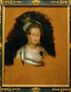 スペイン王妃マリア・ルイサ...（キャンバスに描かれた絵） 作： Francisco Jose de Goya y Lucientes