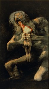 我が子を食い尽くす土星 作： Francisco de Goya