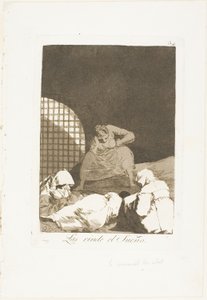 Sleep Overcomes Them、ロス・カプリチョスのプレート 34 作： Francisco Jose de Goya y Lucientes