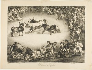 スペインのエンターテイメント、ボルドーの雄牛より 作： Francisco Jose de Goya y Lucientes