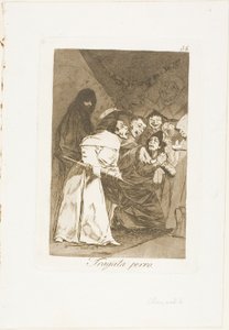 それを飲み込む、犬、ロス カプリチョスのプレート 58 作： Francisco Jose de Goya y Lucientes