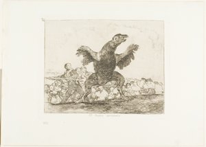 肉食性のハゲタカ、「戦争の災害」のプレート 76 作： Francisco Jose de Goya y Lucientes