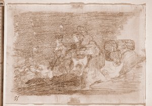 戦争の惨禍：そしてこれも（準備画 作： Francisco de Goya