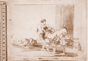 戦争の惨禍 : 墓場で（準備画 作： Francisco de Goya