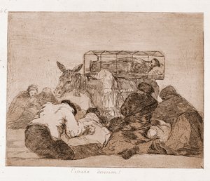 戦争の惨禍：奇妙な献身（下絵からの銅版画