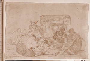 戦争の惨禍： 奇妙な献身（準備画 作： Francisco de Goya