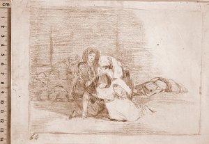 戦争の惨状 : 間に合わない（準備画 作： Francisco de Goya