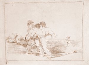 戦争の惨禍：アンハッピーマザー（下絵 作： Francisco de Goya