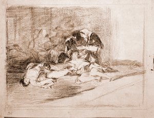 戦争の悲惨さ：ボウルは何のためにあるのか（下絵 作： Francisco de Goya