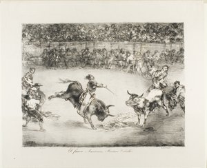 『ボルドーの雄牛』の有名なアメリカ人、マリアーノ・セバージョス 作： Francisco Jose de Goya y Lucientes