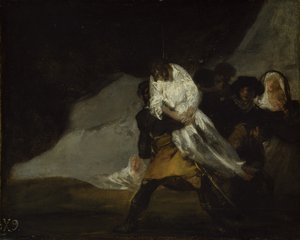 絞首刑にされた僧侶、1810年頃 作： Francisco de Goya