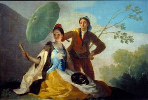 日傘の絵 フランシスコ・デ・ゴヤ（1746-1828） 18世紀 マドリッド プラド美術館 作： Francisco de Goya