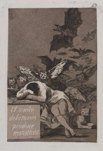 理由の眠りはモンスターを生み出す 作： Francisco de Goya
