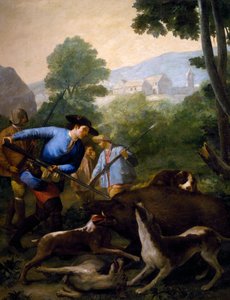 イノシシ狩りの様子 作： Francisco Jose de Goya y Lucientes