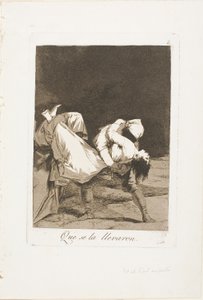 They Carryed Her Off!、『Los Caprichos』のプレート 8 作： Francisco Jose de Goya y Lucientes