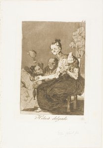 They Spin Finely、ロス カプリチョスのプレート 44 作： Francisco Jose de Goya y Lucientes