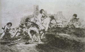 「The Disasters of War」のプレート 24、それらはまだ使用できます。 作： Francisco Jose de Goya y Lucientes