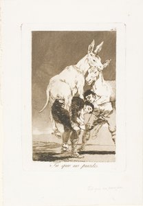 Thou Who Canst Not、『Los Caprichos』のプレート 42 作： Francisco Jose de Goya y Lucientes