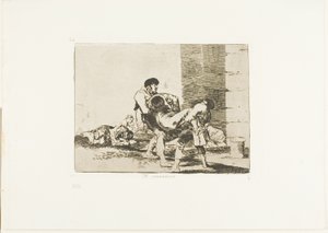 墓地へ、『戦争の惨事』のプレート 56 作： Francisco Jose de Goya y Lucientes