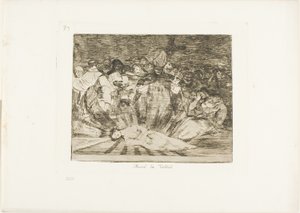 真実は死んだ、『戦争の惨事』のプレート 79 作： Francisco Jose de Goya y Lucientes