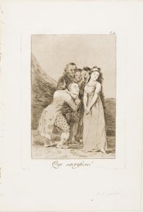 ロス カプリチョスのプレート 14、What a Sacrifice! 作： Francisco Jose de Goya y Lucientes