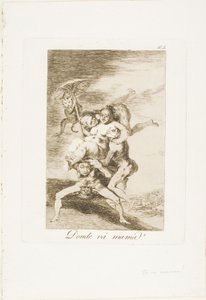 母はどこへ行くの?、『ロス・カプリチョス』のプレート 65 作： Francisco Jose de Goya y Lucientes