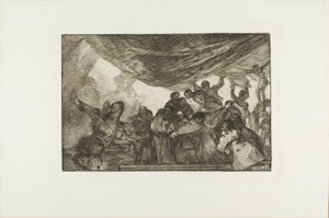 神にも悪魔にも自分を褒めることなく、「ロス プロベルビオス」のプレート 15 作： Francisco Jose de Goya y Lucientes