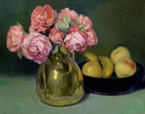 花と果実の静物 作： Francisco Llorens Diaz